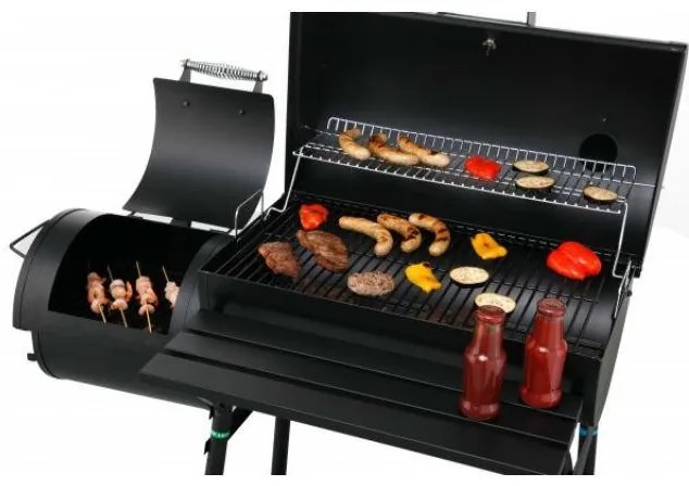 HECHT SENTINEL-MINOR Faszenes kerti grill, smoker, két tűztér