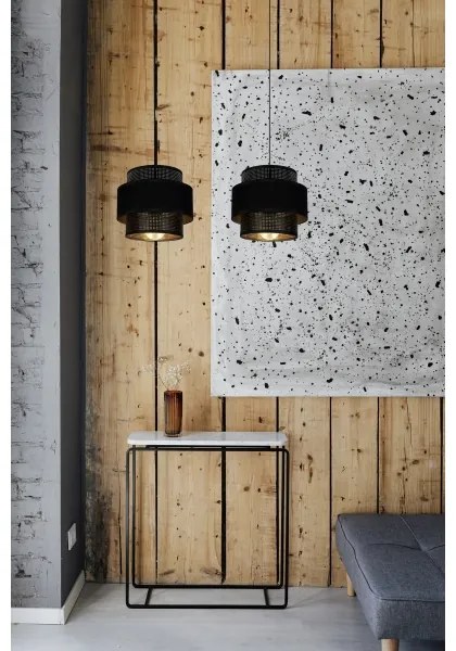 Csillár zsinóron NESS 2xE27/60W/230V fekete