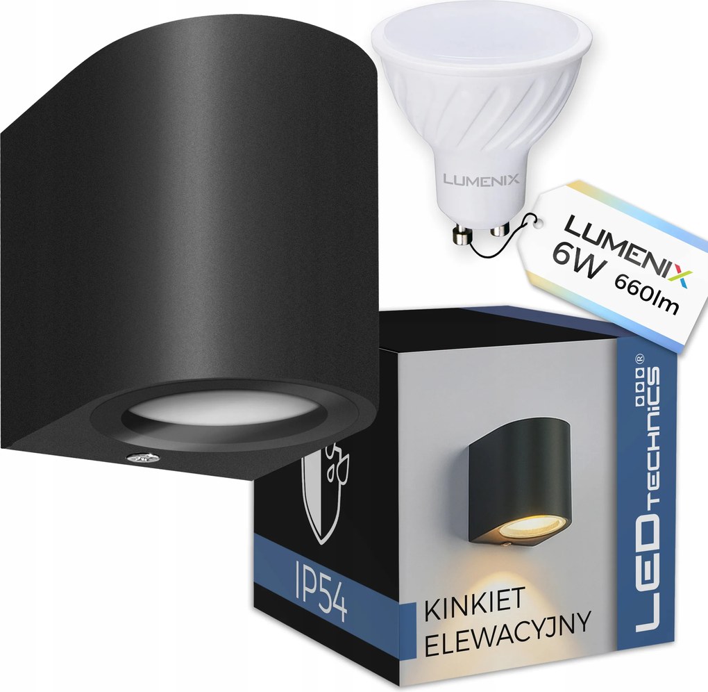 Kültéri kerti fali lámpa GU10 6W Led lámpa Homlokzati fali lámpa