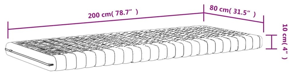 2 db fehér 7 zónás 20 ILD keménységű habmatrac 80 x 200 cm
