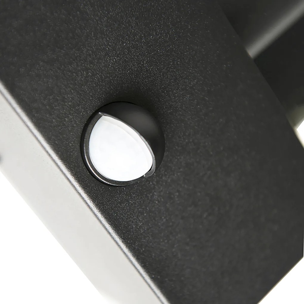 2 db-os kültéri fali lámpa készlet fekete mozgásérzékelővel - Rotterdam