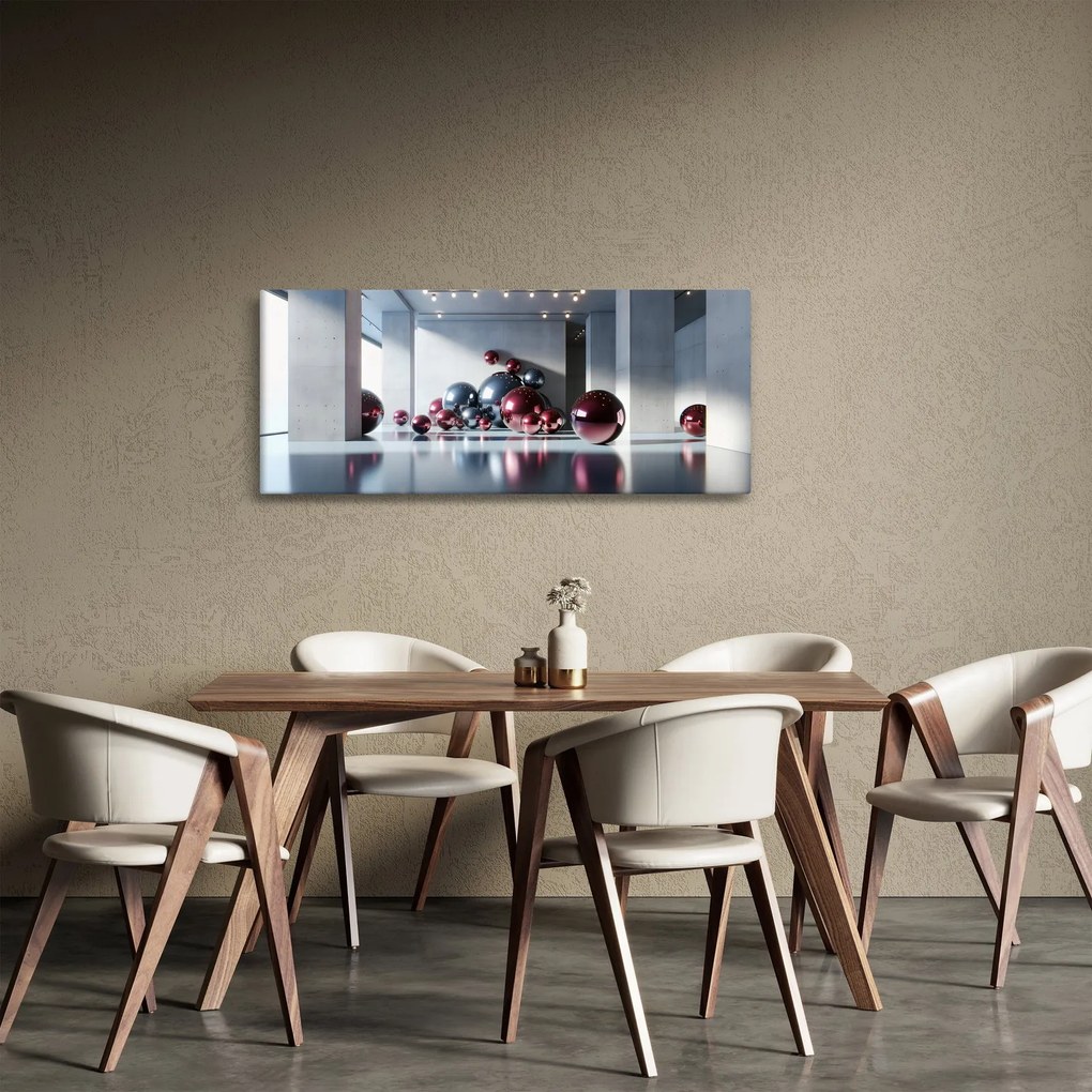 Kép - 3D tér gömbökkel II. (120x50 cm)