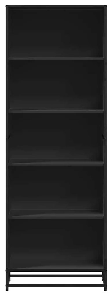 fekete szerelt fa könyvszekrény 60 x 35 x 170,5 cm