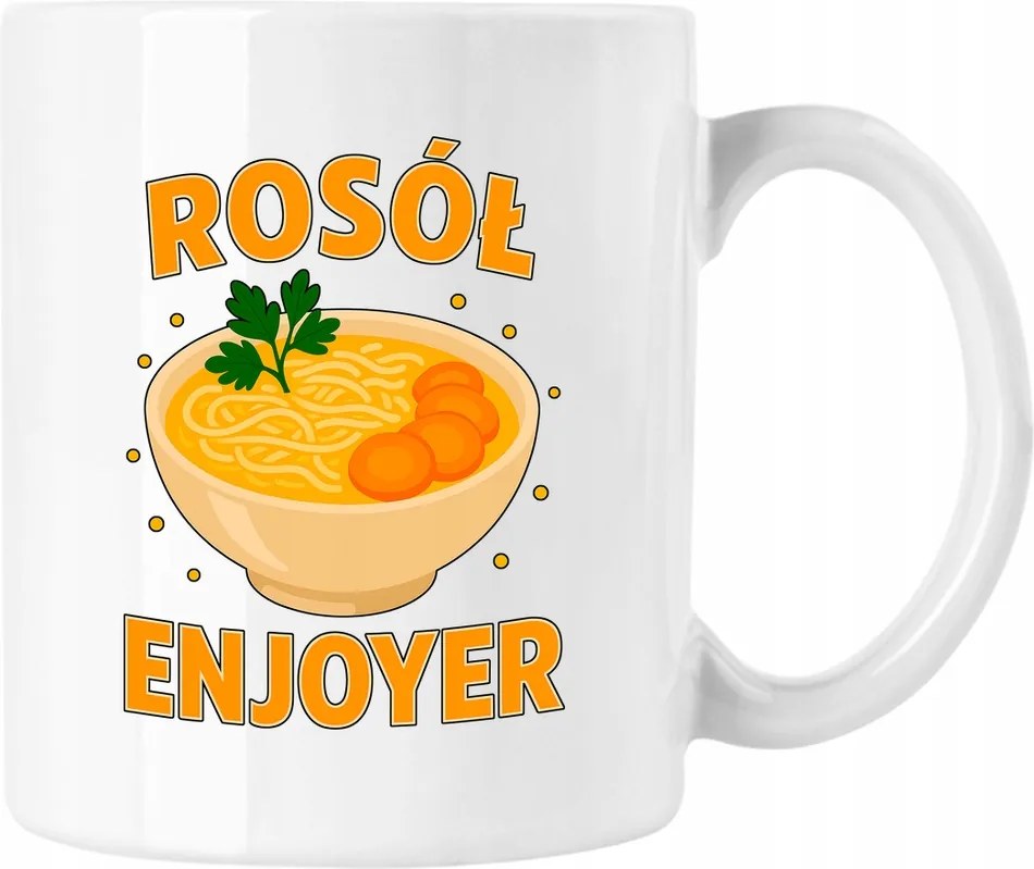 Bögre húsleves házi készítésű fan leves enjoyer fehér 330ml