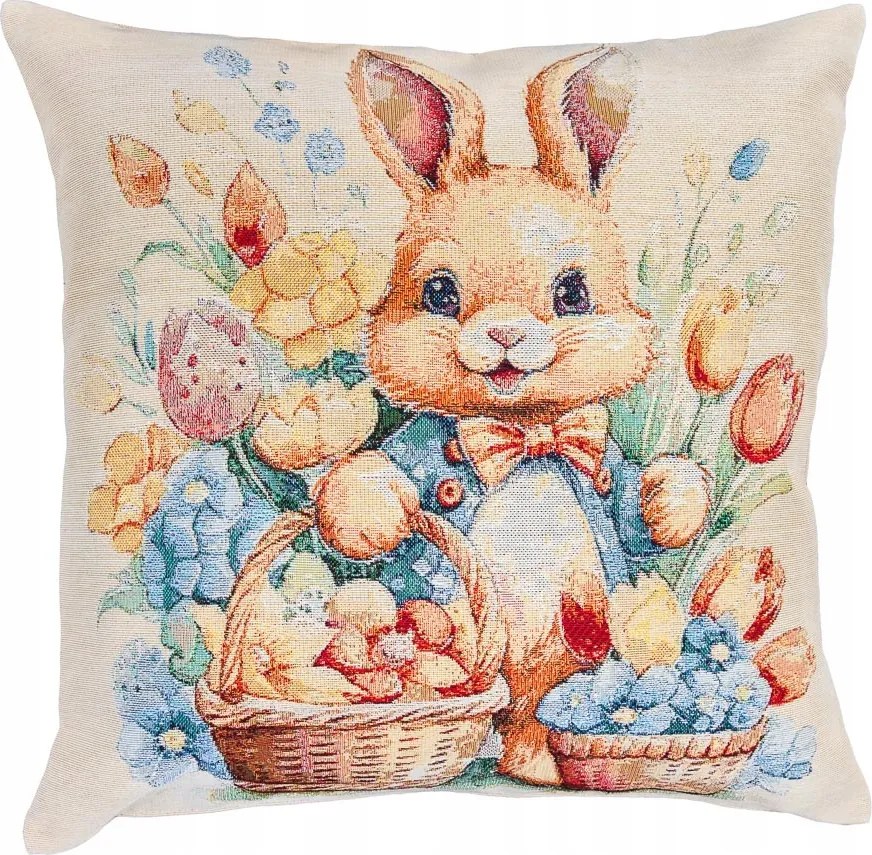 Párnahuzat 45x45 gobelin húsvéti dekoratív kézzel szőtt