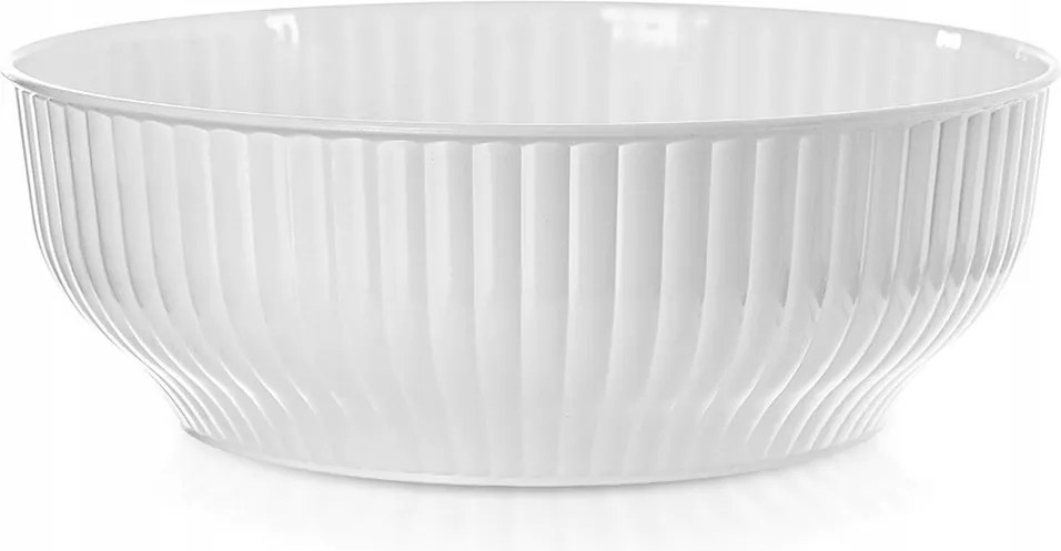 Konyhai Tál Fehér Nagy Salátához Sütemény Műanyag Mixer 30CM 5L