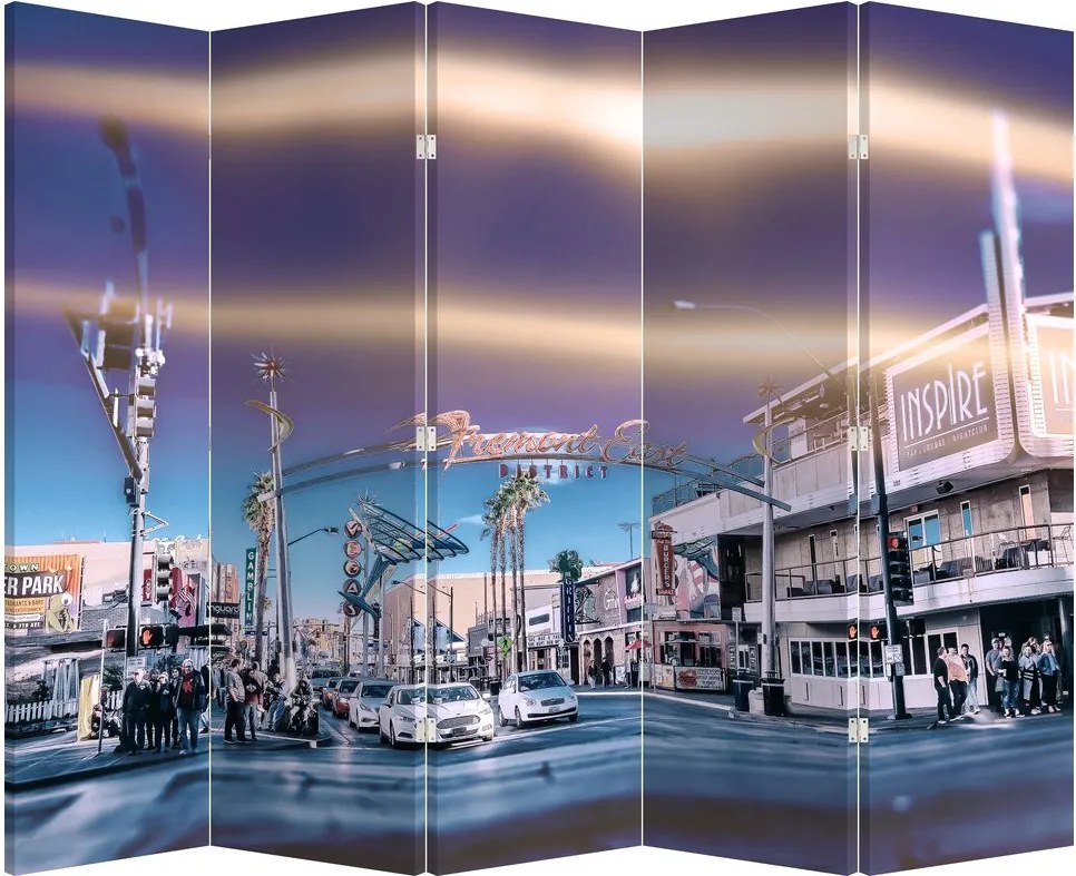 Paraván - Utca Las Vegasban (210x170 cm)