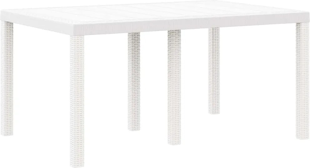 vidaXL Kert étkező szett 5 pcs Fehér Polt rattan