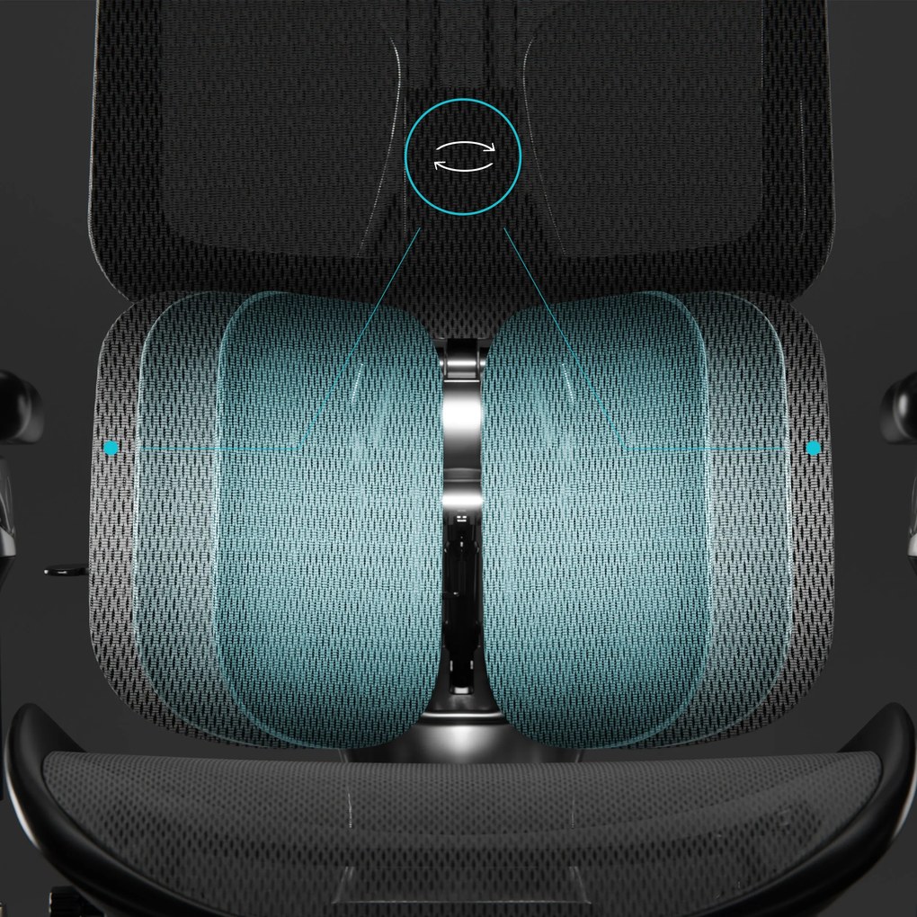 Prémium ergonomikus irodai szék lábtartóval fekete Premium Normal Size: Diablo V-Kinetic