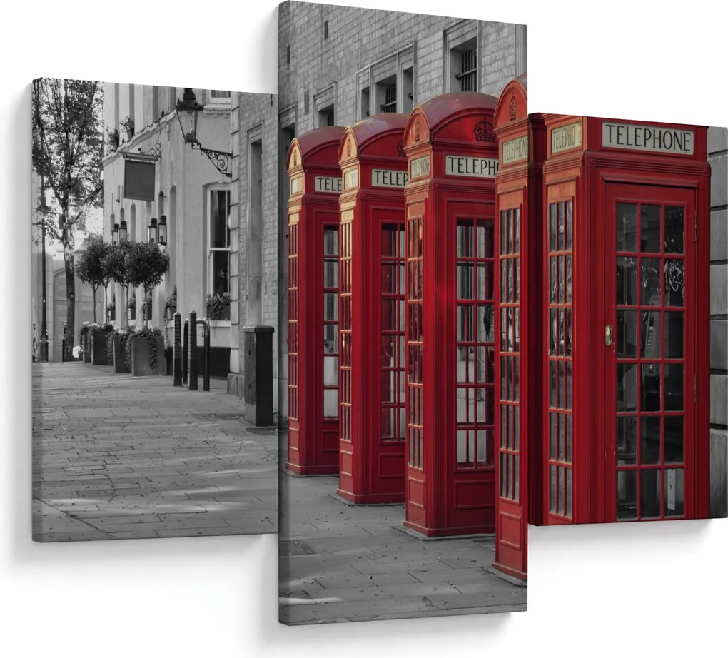 Kép - Londoni telefonfülkék (90x60 cm)