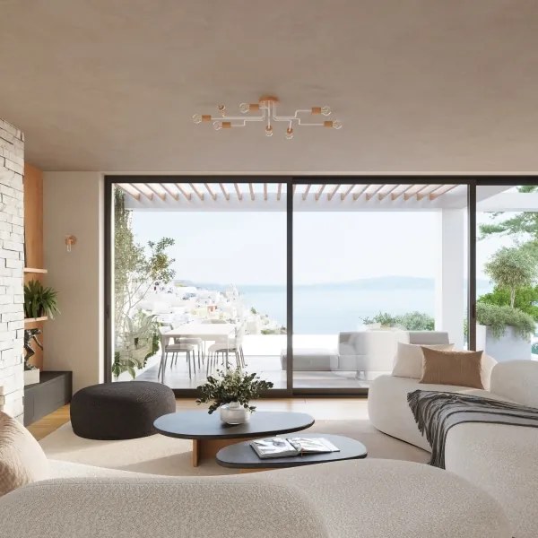 Sollux SL.1664 - Fali lámpa TIMBO 1xE27/15W/230V fehér/bézs/bükkfa