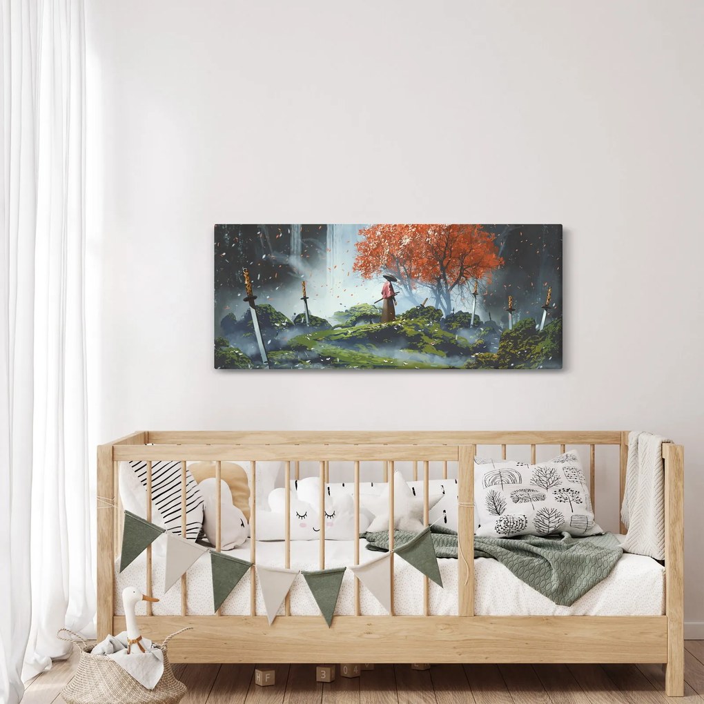 Kép - A kardok kertjének illusztrációja (120x50 cm)