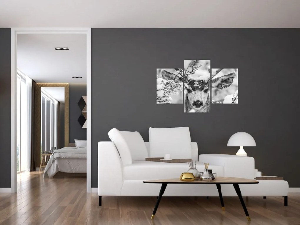 Kép - Szarvasok télen (90x60 cm)