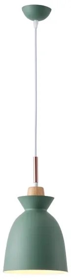 Csillár zsinóron 1xE27/15W/230V zöld átm. 19,5 cm