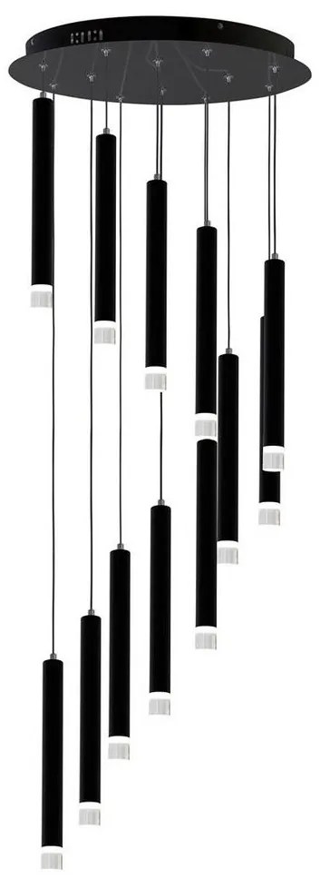 LED Csillár zsinóron CARBON 12xLED/12W/230V