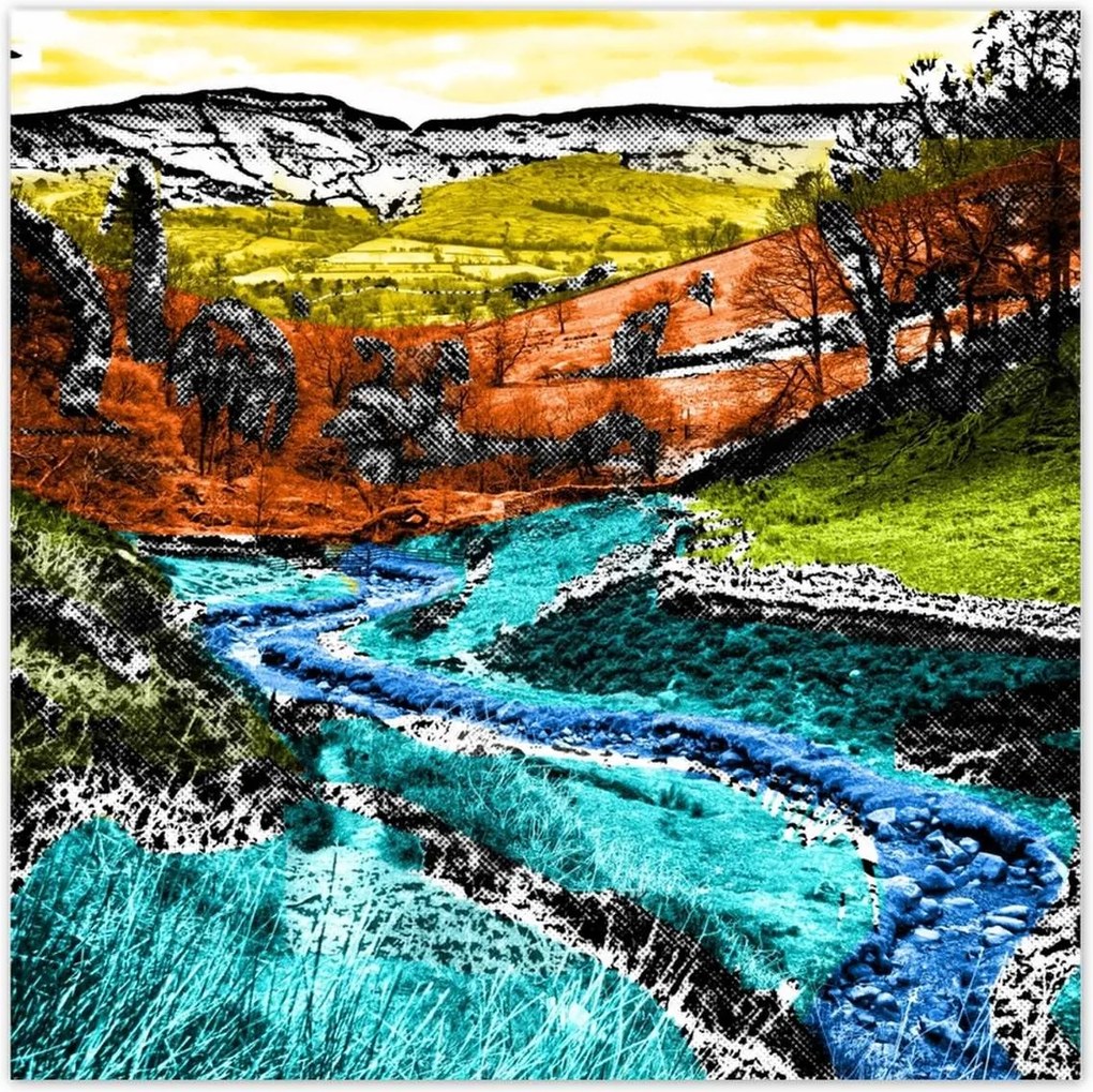 Poszterek 140x140 Tájkép képregény stílusban