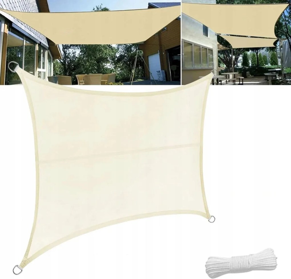 Kerti Napvitorla Háromszög alakú Teraszra Vízálló 3x4 Napellenző