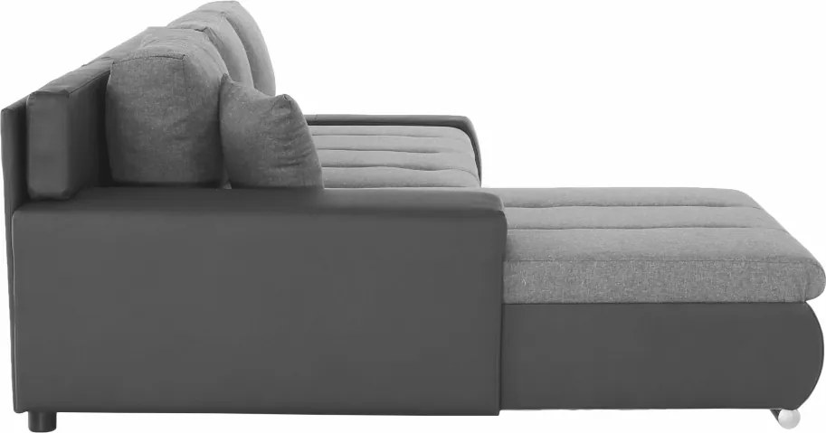 Sarokülőgarnitúra, szürke, TRAMP