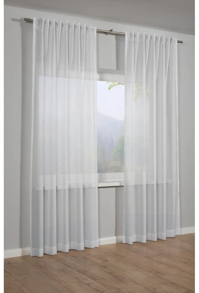 Fehér átlátszó függöny 245x140 cm Jacquard-Voile - Gardinia