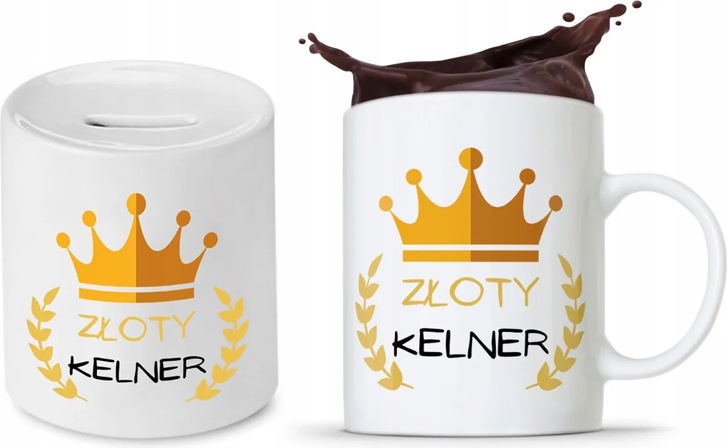 Pincérnek Bögre Persely Szett Ajándék fényképes nyomtatással