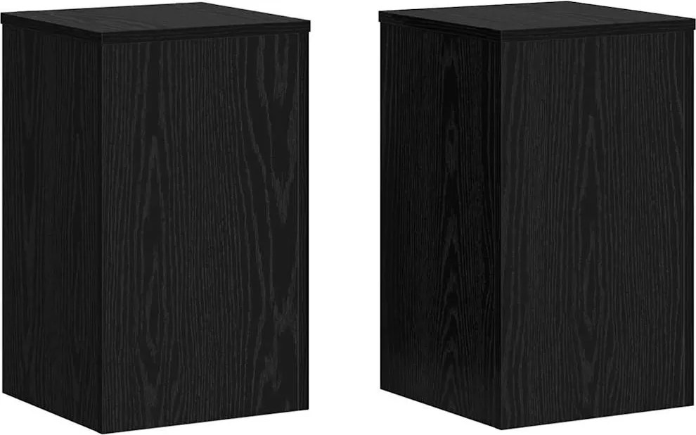 vidaXL Növényállvány 2 pcs Fekete tölgy 30 x 30 x 50 cm Faanyag