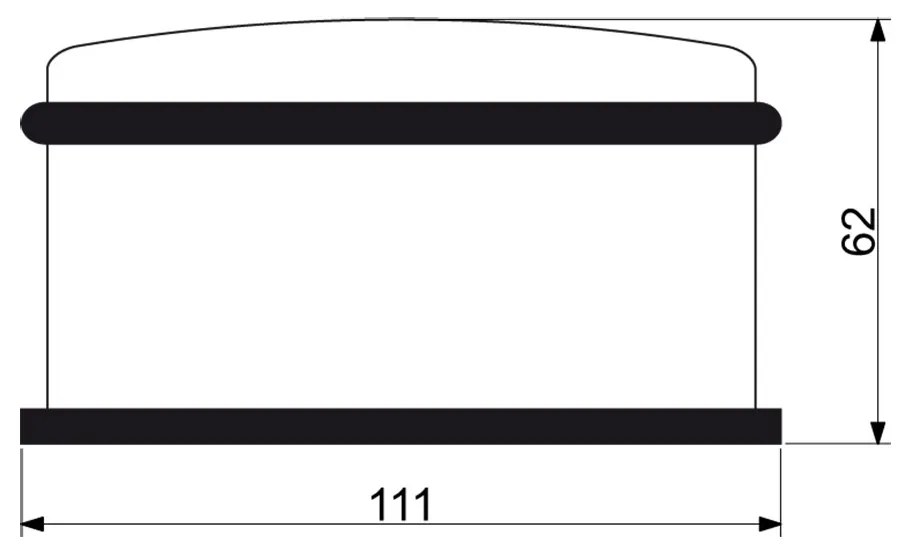 Ajtóütköző RK.ZAR.016, rozsdamentes acél