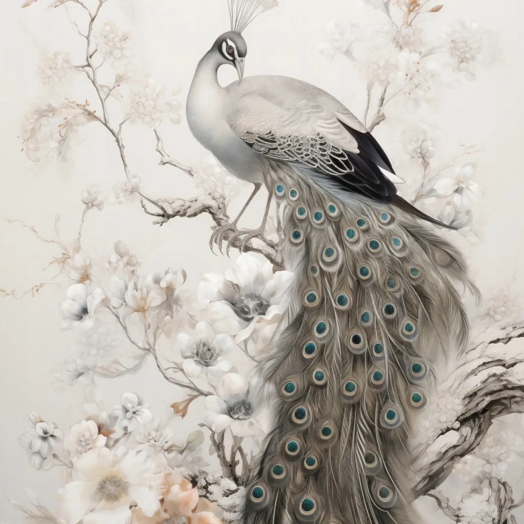 Poszter 60x60cm Páva Grácia