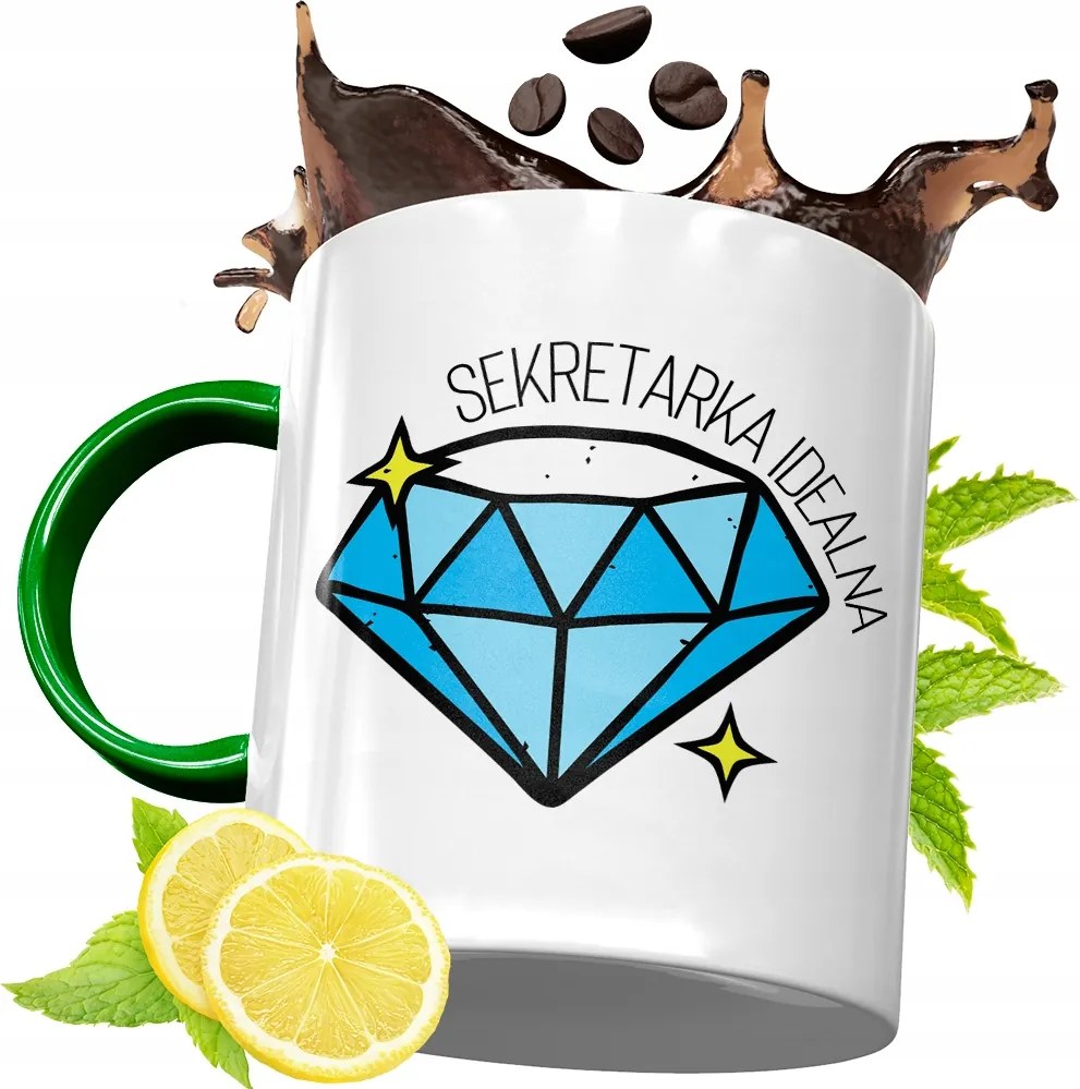 Zöld Bögre Titkárnőnek Születésnapi Ajándék Nyomtatott Fotóval