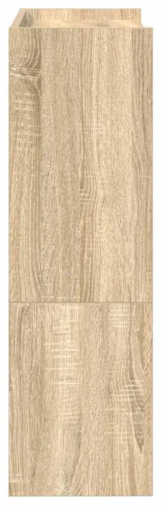 sonoma tölgy színű szerelt fa cipőtartó 60x25x81 cm