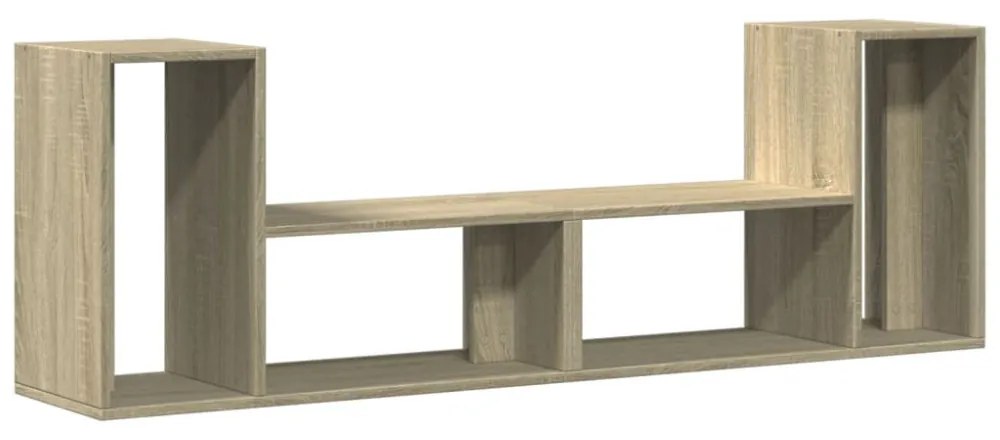 2 db sonoma tölgy színű szerelt fa TV-szekrény 75 x 30 x 50 cm
