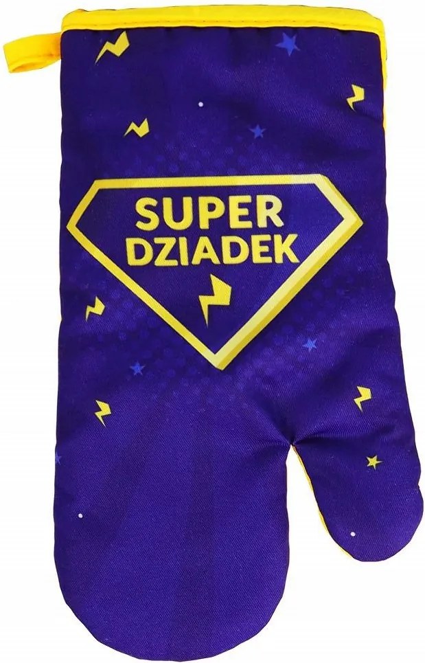 Konyhai kesztyű 17x28 lila sárga szuper nagypapa