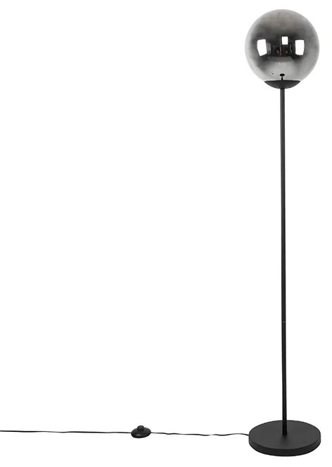 Art Deco állólámpa fekete füstüveggel - Pallon