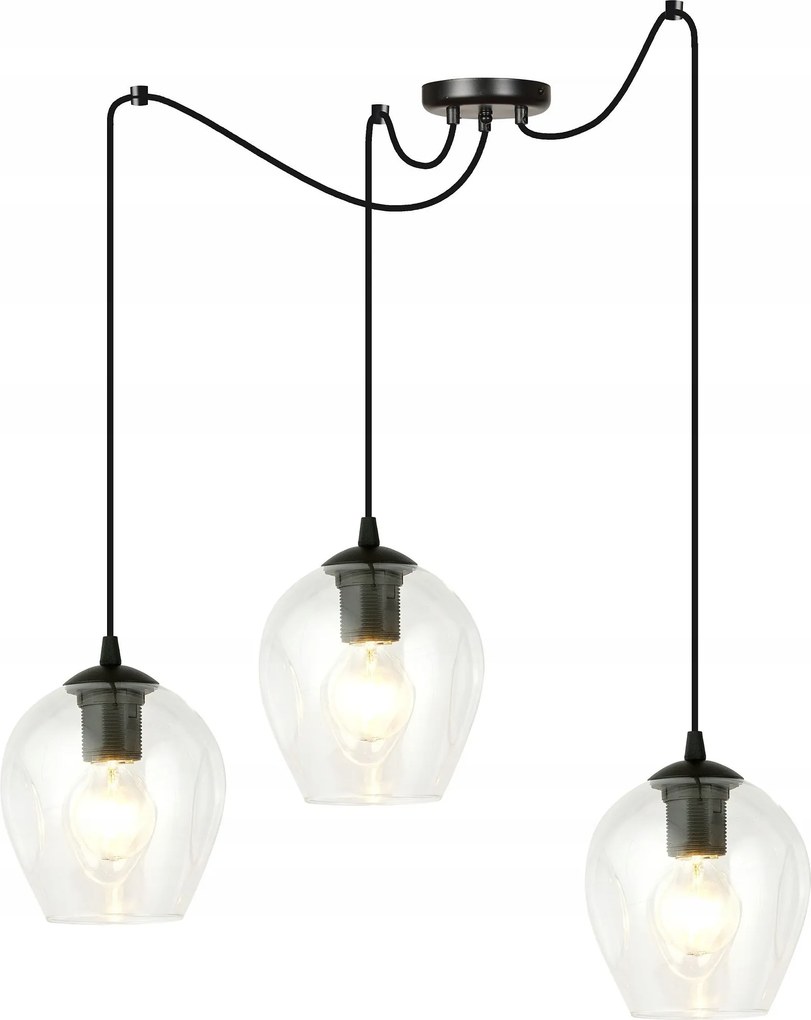 Függőlámpa hosszú vezetékekkel lekerekített lámpabúrákkal Level 3 Bl E27