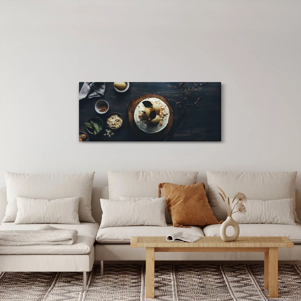 Desszert az asztalon képe (120x50 cm)