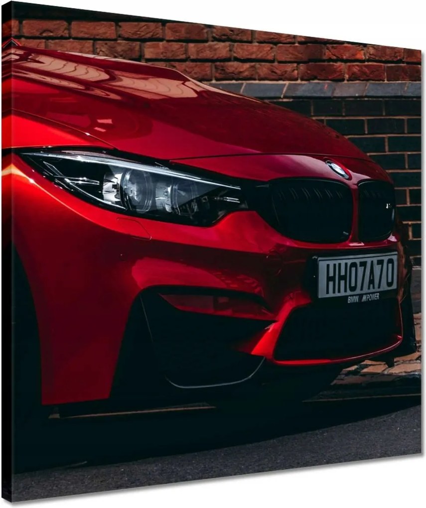 Vászonkép 40x40 Piros Bmw Autó