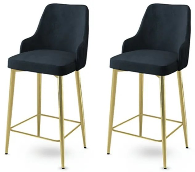 Enox Anthracite and Gold bárszék szett, 2 db, 2 db