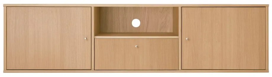 Natúr színű TV-állvány tölgyfa dekorral 161x42 cm Mistral – Hammel Furniture