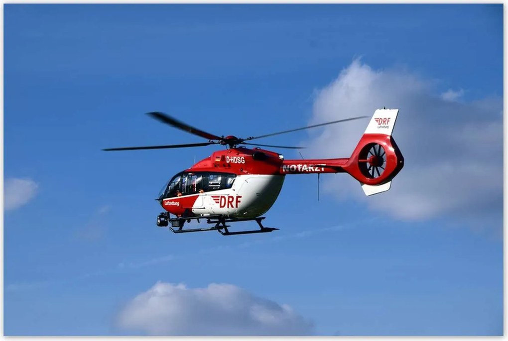 Poszterek 120x80 Piros-fehér Helikopter
