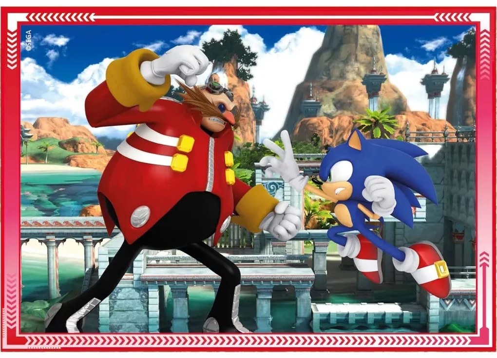 Sonic a sündisznó Save the Day 4 az 1-ben puzzle Clementoni