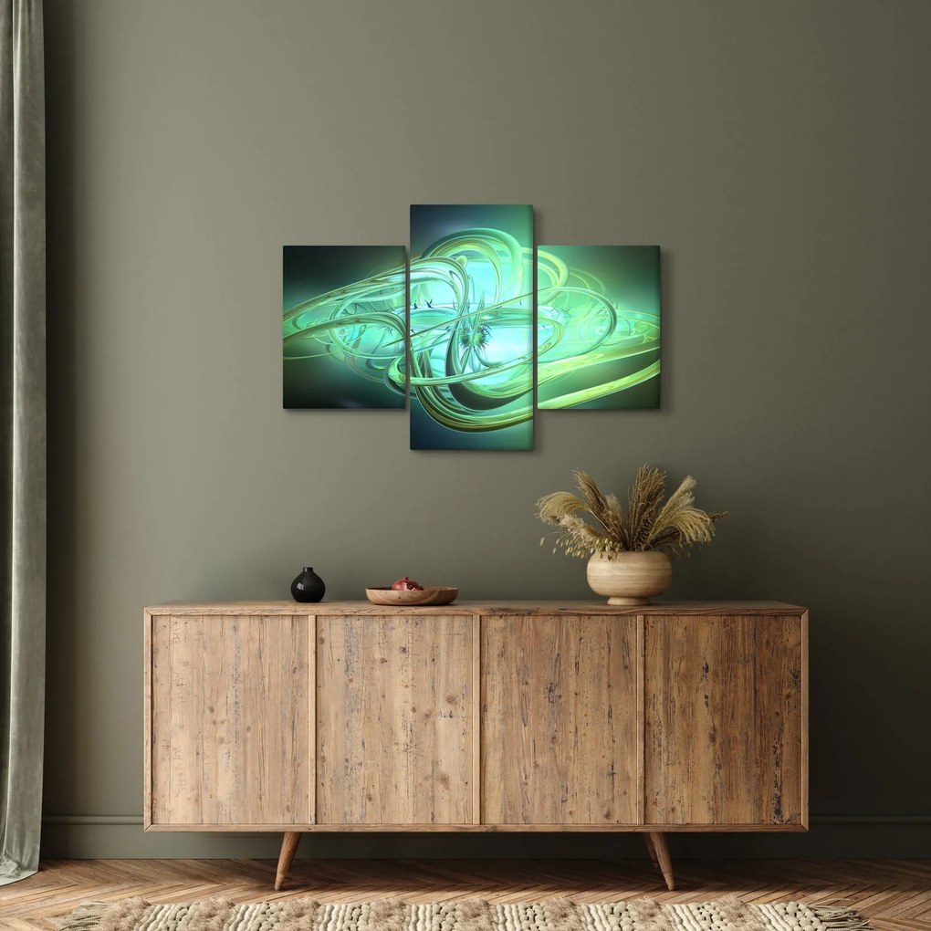 Zöld absztrakció kép (90x60 cm)