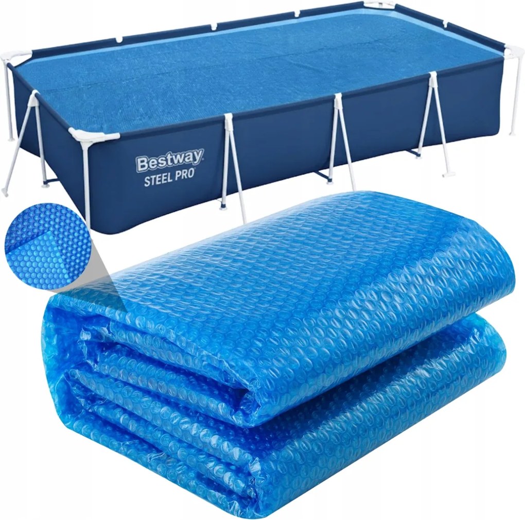 Hővédő szőnyeg Steel Pro Frame Pool vízmelegítő 400x211cm