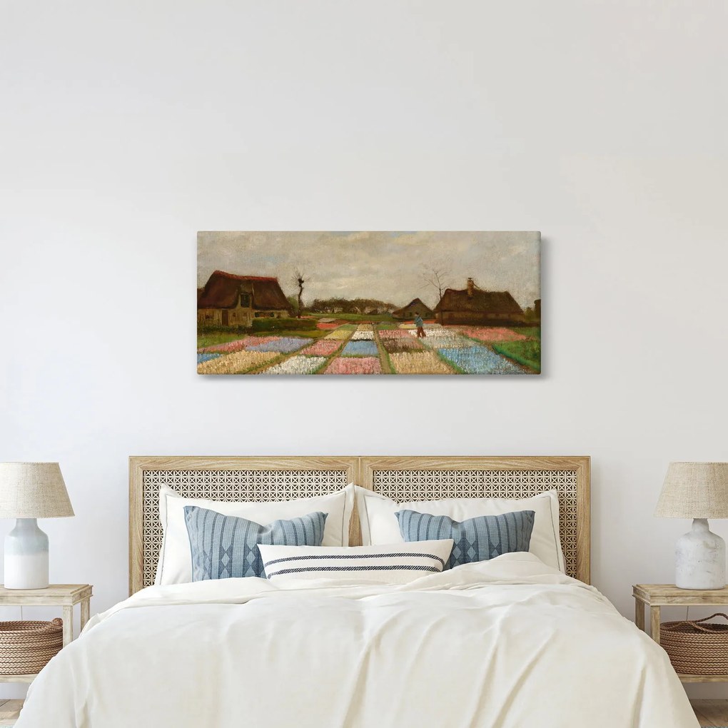 Kép - Vincent van Gogh, Flower Beds in Holland, reprodukciók (120x50 cm)
