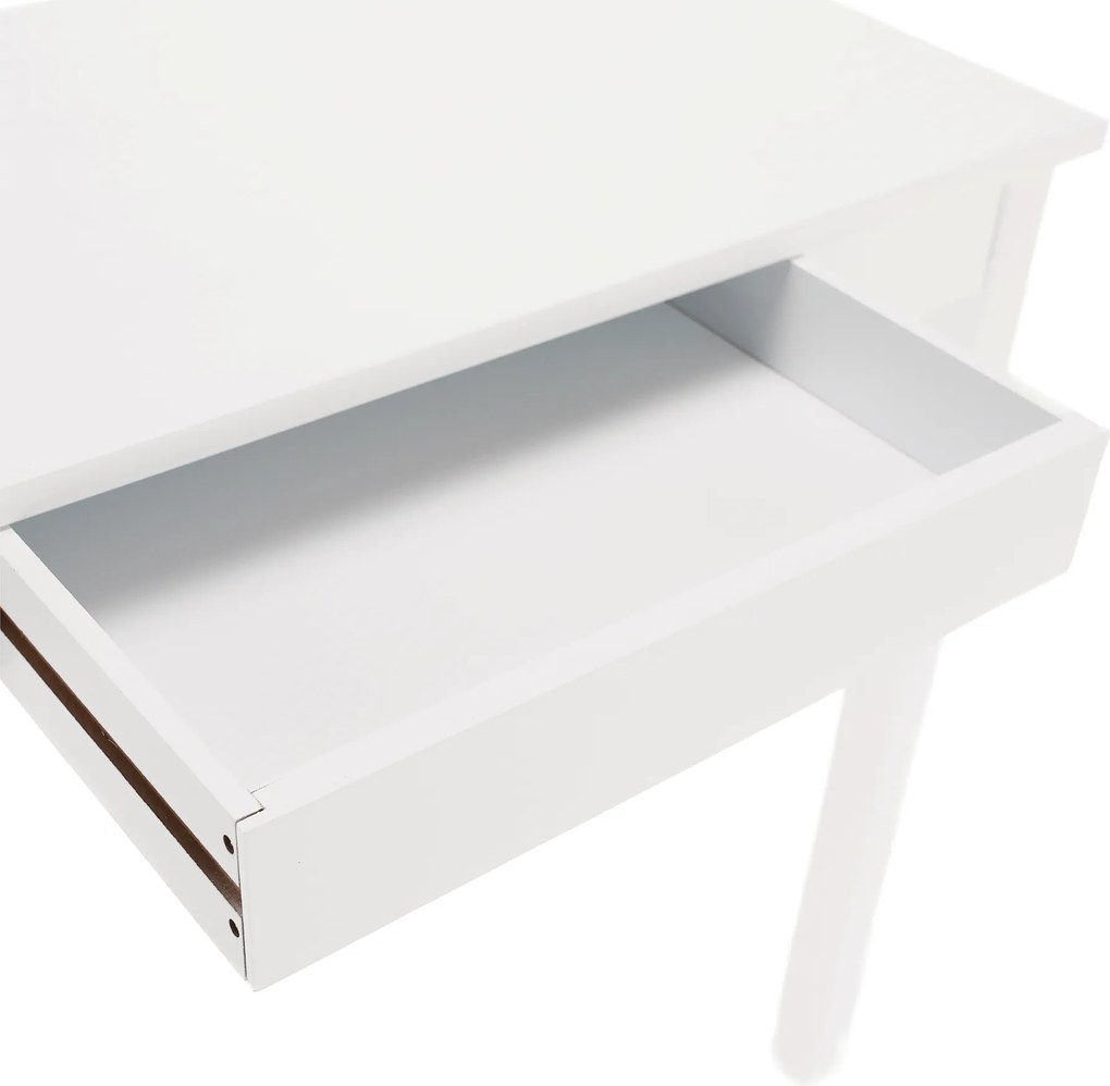 Konzolasztal, fehér, AMYNTAS