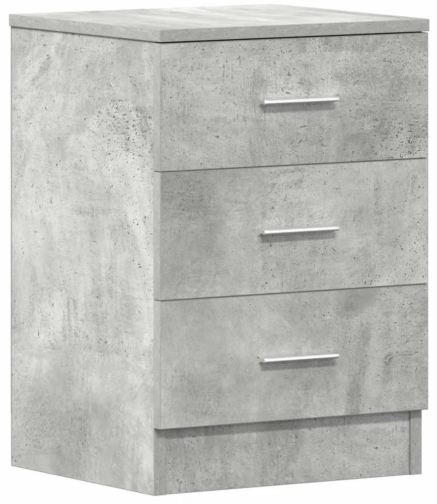 2 db betonszürke szerelt fa éjjeliszekrény 38 x 35 x 56 cm