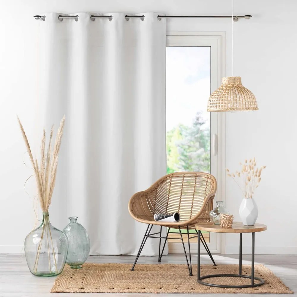 Fehér mikroszálas függöny 140x280 cm Absolu – douceur d'intérieur