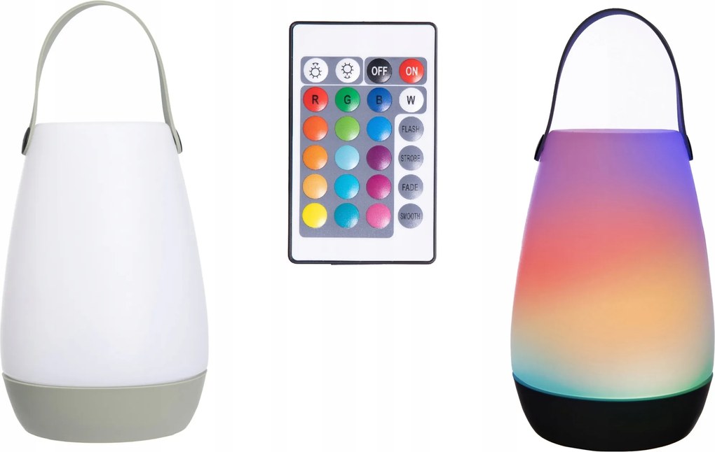 Rgb lámpa hordozható Led kerti lampion távirányító