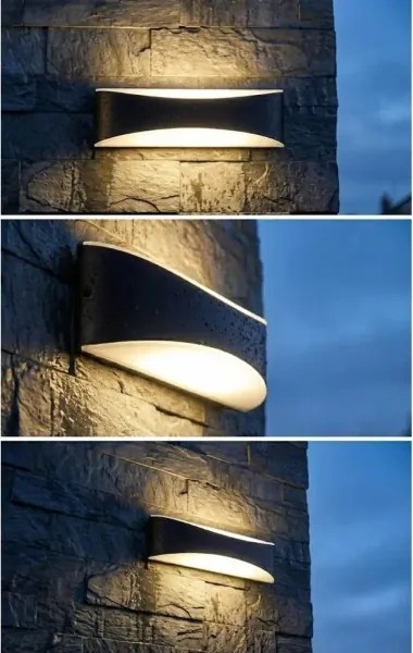 LED kültéri fali lámpatest LED/10W/230V IP65 fekete
