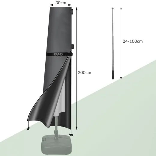 Kingsleeve® Napernyő védőhuzat 3,3 m - antracit