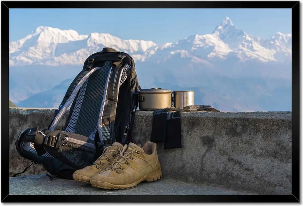 Bekeretezett poszterek 60x40 Magas hegyi felszerelés