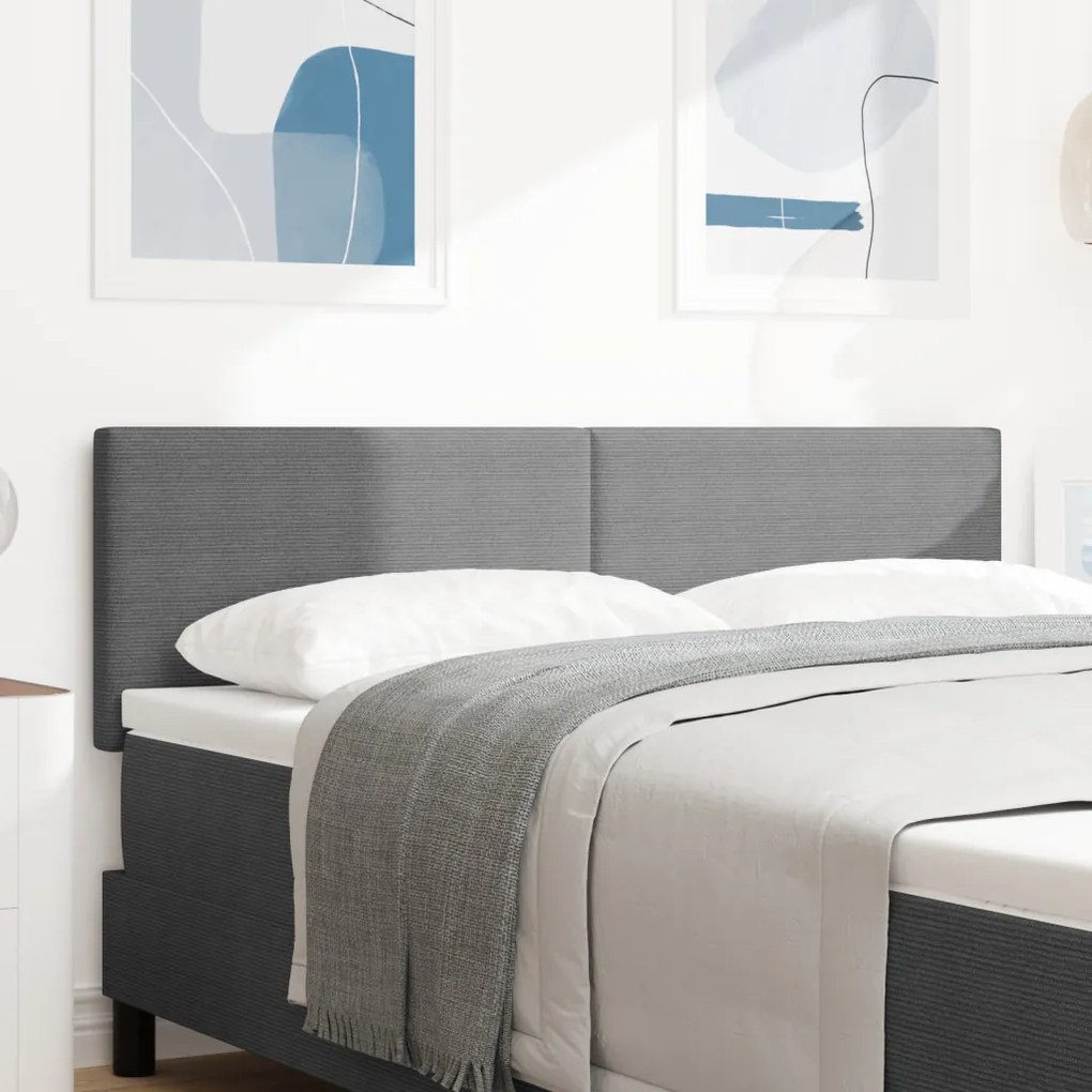LED Fejtámla Egyszerű Design Világosszürke 80 cm Corduroy Szövet